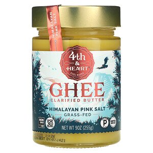 4th & Heart, Ghee Clarified Butter, Grass-Fed, Himalayan Pink Salt