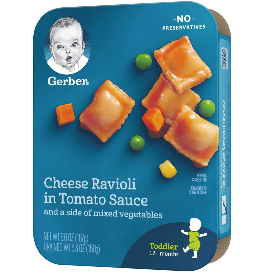 Gerber Cheese Ravioli in Tomato Sauce with Mixed Vegetables
